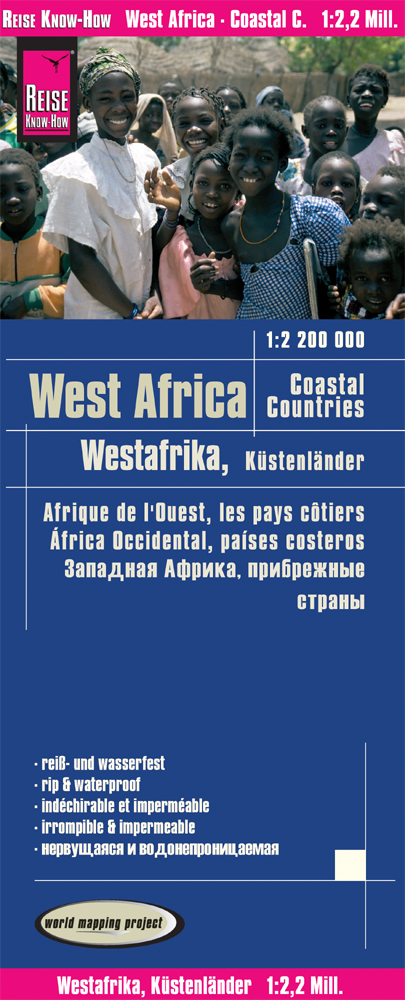 Reise Know-How Landkarte Westafrika, K&uuml;stenl&auml;nder (1:2.200.000) : von Senegal bis Nigeria