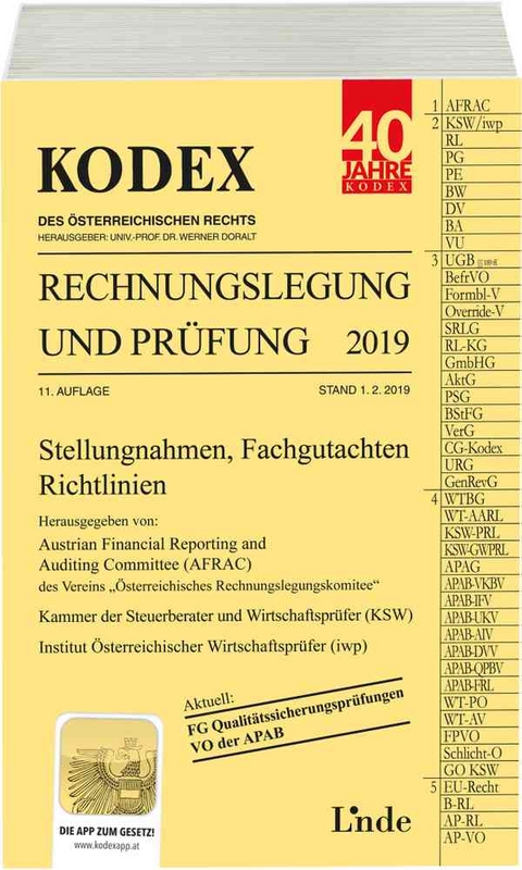 KODEX Rechnungslegung und Pr&uuml;fung 2019 - Werner Gedlicka, Markus Knotek, Katharina Bakel-Auer