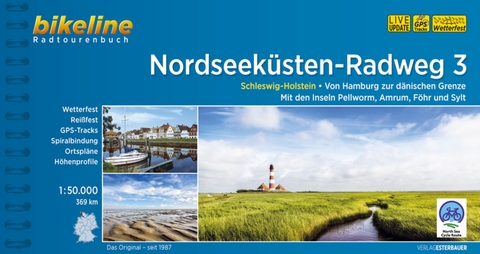 Nordseek&uuml;sten-Radweg. 1:75000 / Nordseek&uuml;sten-Radweg 3 - 