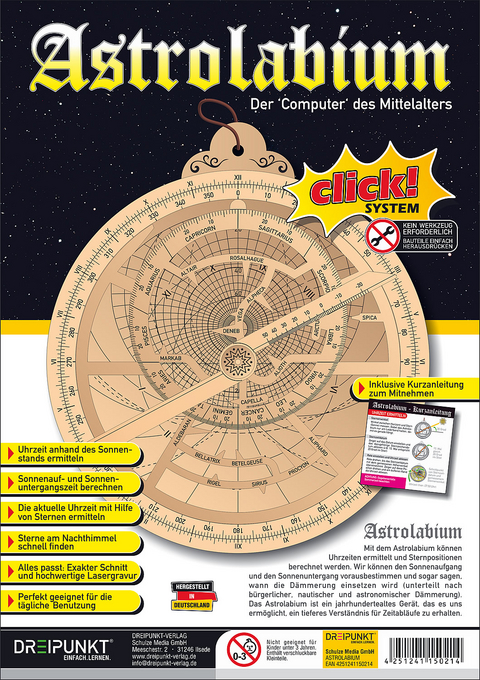 Bausatz Astrolabium (Deutsche Anleitung) - 