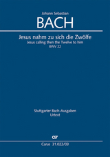 Jesus nahm zu sich die Zw&ouml;lfe (Klavierauszug) - Johann Sebastian Bach