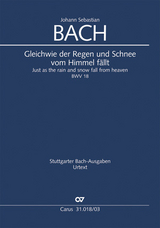 Gleichwie der Regen und Schnee vom Himmel f&auml;llt (Klavierauszug) - Johann Sebastian Bach