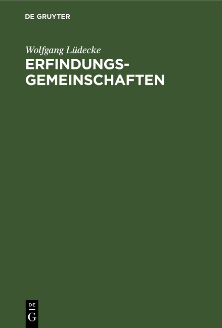 Erfindungsgemeinschaften - Wolfgang L&uuml;decke