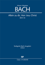 Allein zu dir, Herr Jesu Christ (Klavierauszug) - Johann Sebastian Bach