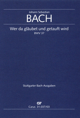 Wer da gl&auml;ubet und getauft wird (Klavierauszug) - Johann Sebastian Bach
