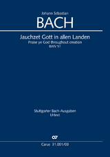 Jauchzet Gott in allen Landen (Klavierauszug) - Johann Sebastian Bach
