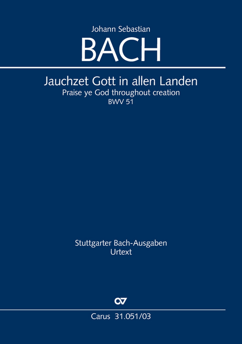 Jauchzet Gott in allen Landen (Klavierauszug) - Johann Sebastian Bach
