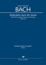 Widerstehe doch der S&uuml;nde (Klavierauszug) - Johann Sebastian Bach