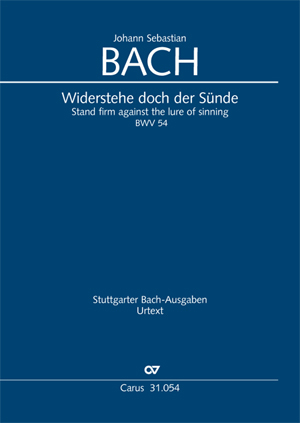 Widerstehe doch der S&uuml;nde (Klavierauszug) - Johann Sebastian Bach