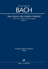 Nun komm der Heiden Heiland (Klavierauszug) - Johann Sebastian Bach