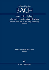 Wer mich liebet, der wird mein Wort halten (Klavierauszug) - Johann Sebastian Bach