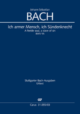 Ich armer Mensch, ich S&uuml;ndenknecht (Klavierauszug) - Johann Sebastian Bach