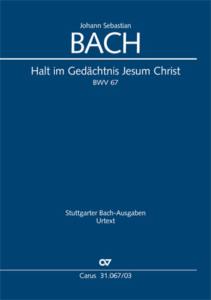 Halt im Ged&auml;chtnis Jesum Christ (Klavierauszug) - Johann Sebastian Bach