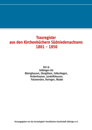 Trauregister aus den Kirchenbüchern Südniedersachsens 1801 - 1850
