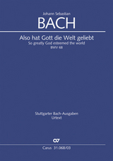 Also hat Gott die Welt geliebt (Klavierauszug) - Johann Sebastian Bach