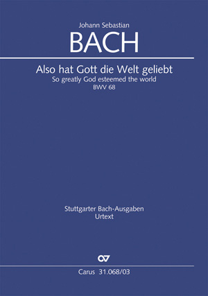 Also hat Gott die Welt geliebt (Klavierauszug) - Johann Sebastian Bach