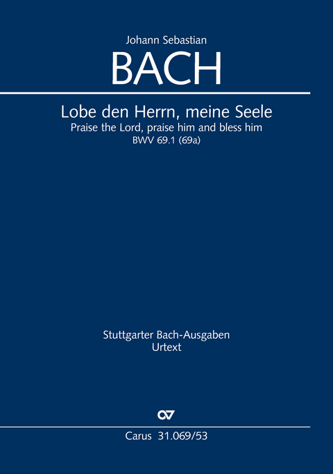 Lobe den Herrn, meine Seele (Klavierauszug) - Johann Sebastian Bach