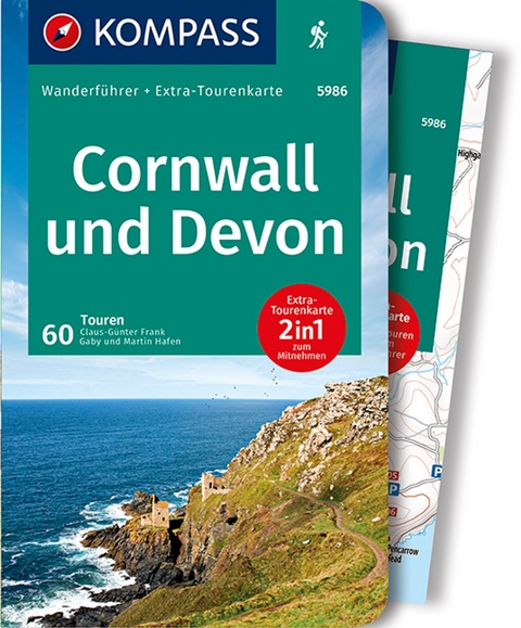 KOMPASS Wanderf&uuml;hrer Cornwall und Devon, 60 Touren mit Extra-Tourenkarte - Dr. Claus-G&uuml;nther Frank, Gaby und Martin Hafen