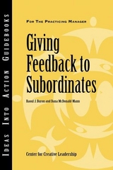 Giving Feedback to Subordinates - Raoul J. Buron, Dana McDonald-Mann