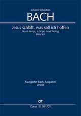Jesus schl&auml;ft, was soll ich hoffen (Klavierauszug) - Johann Sebastian Bach
