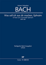 Was soll ich aus dir machen, Ephraim (Klavierauszug) - Johann Sebastian Bach