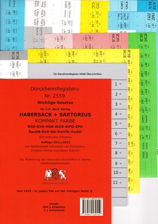 DürckheimRegister® HABERSACK + SARTORIUS KOMPAKT Gesetze und §§, ohne Stichworte
