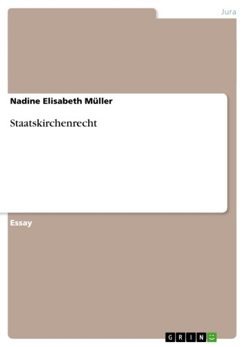 Staatskirchenrecht -  Nadine Elisabeth M&uuml;ller