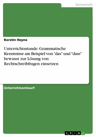 Unterrichtsstunde: Grammatische Kenntnisse am Beispiel von 