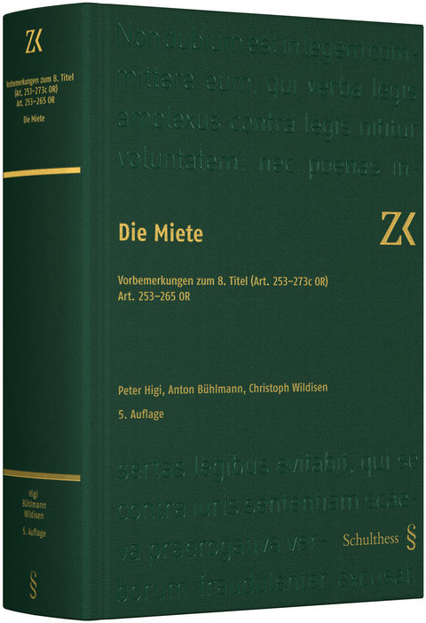 Vorbemerkungen zum 8. Titel (Art. 253 - 273c OR) Art. 253 - 265 OR - Peter Higi, Anton B&uuml;hlmann, Christoph Wildisen
