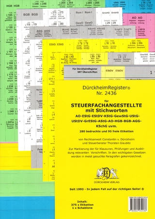 DürckheimRegister® STEUERFACHANGESTELLTE MIT STICHWORTEN