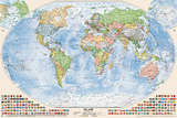 Politische Weltkarte 150 x 100 cm - 