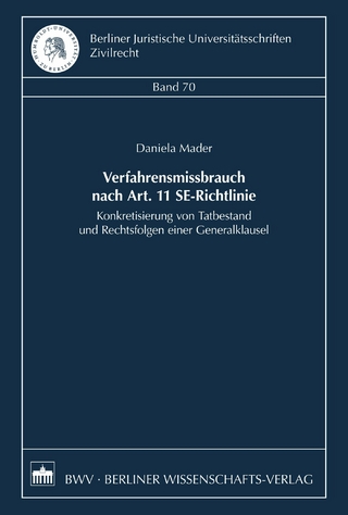 Verfahrensmissbrauch nach Art. 11 SE-Richtlinie