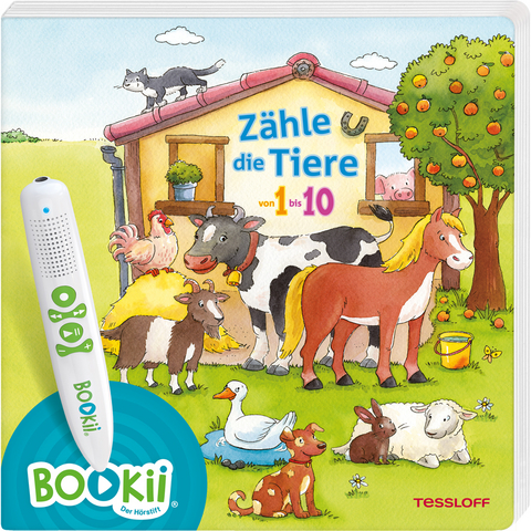 BOOKii&reg; Z&auml;hle die Tiere von 1 bis 10 - 