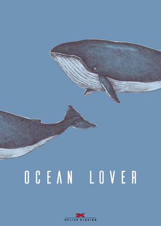 Maritimes Notizbuch - Illustration: Wale, Spruch: Ocean Lover