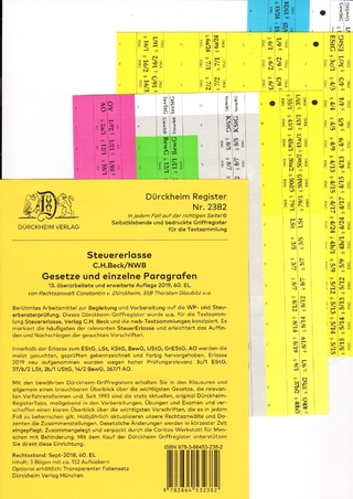 DürckheimRegister® STEUERERLASSE Gesetze und §§ (2020)