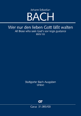 Wer nur den lieben Gott l&auml;&szlig;t walten (Klavierauszug) - Johann Sebastian Bach
