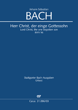 Herr Christ, der einge Gottessohn (Klavierauszug) - Johann Sebastian Bach