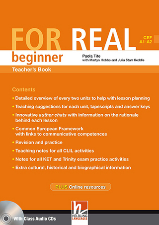 FOR REAL Beginner, Teacher's Book mit 3 Class Audio-CDs