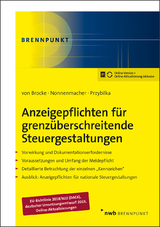 Anzeigepflichten f&uuml;r grenz&uuml;berschreitende Steuergestaltungen - Klaus Brocke, Roland Nonnenmacher, Stefan Przybilka