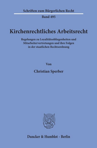 Kirchenrechtliches Arbeitsrecht.