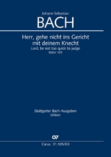 Herr, gehe nicht ins Gericht mit deinem Knecht (Klavierauszug) - Johann Sebastian Bach