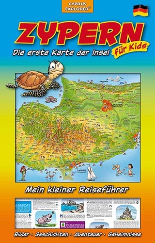 Zypern Die erste Karte der Insel für Kids, Landkarte und Reiseführer für Kinder