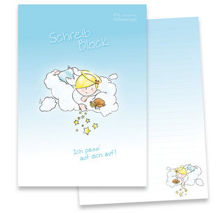 Engel-Schreibblock A4 - blau