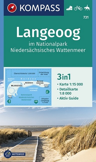 KOMPASS Wanderkarte Langeoog im Nationalpark Niedersächsisches Wattenmeer