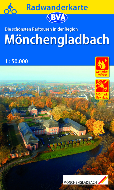 Radwanderkarte BVA Die sch&ouml;nsten Radwanderkarten in der Region M&ouml;nchengladbach, 1:50.000, rei&szlig;- und wetterfest, GPS-Tracks Download