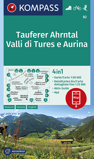 KOMPASS Wanderkarte Tauferer Ahrntal, Valle di Tures e Aurina