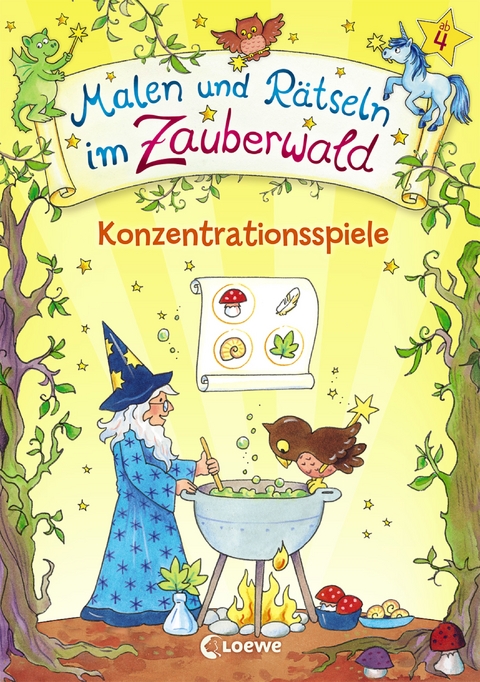 Malen und R&auml;tseln im Zauberwald - Konzentrationsspiele