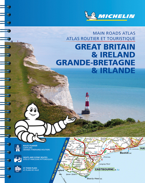 Great Britain & Ireland Main Roads Atlas (A4-Spiral, English-French) 2025 -  Michelin