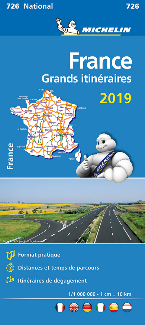 France Route Planning 2019 - Michelin National Map 726