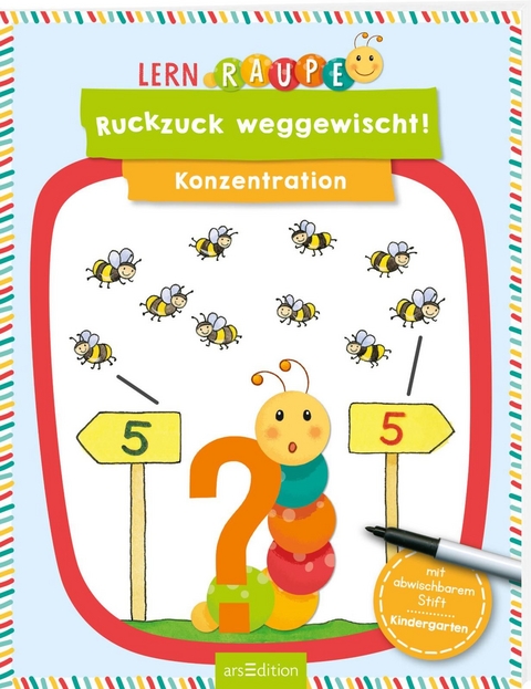 Lernraupe &ndash; Ruckzuck weggewischt! Konzentration